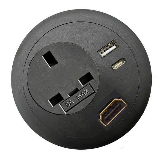 80mm In Desk Power Grommet.HDMI
