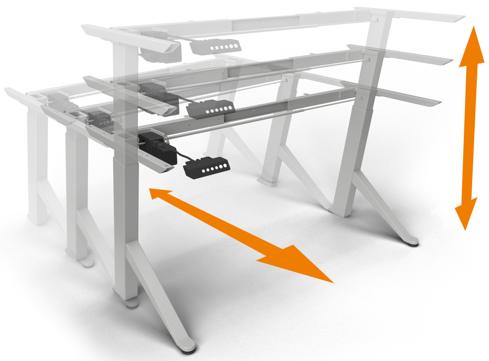 Mobile Standing Desk Frame