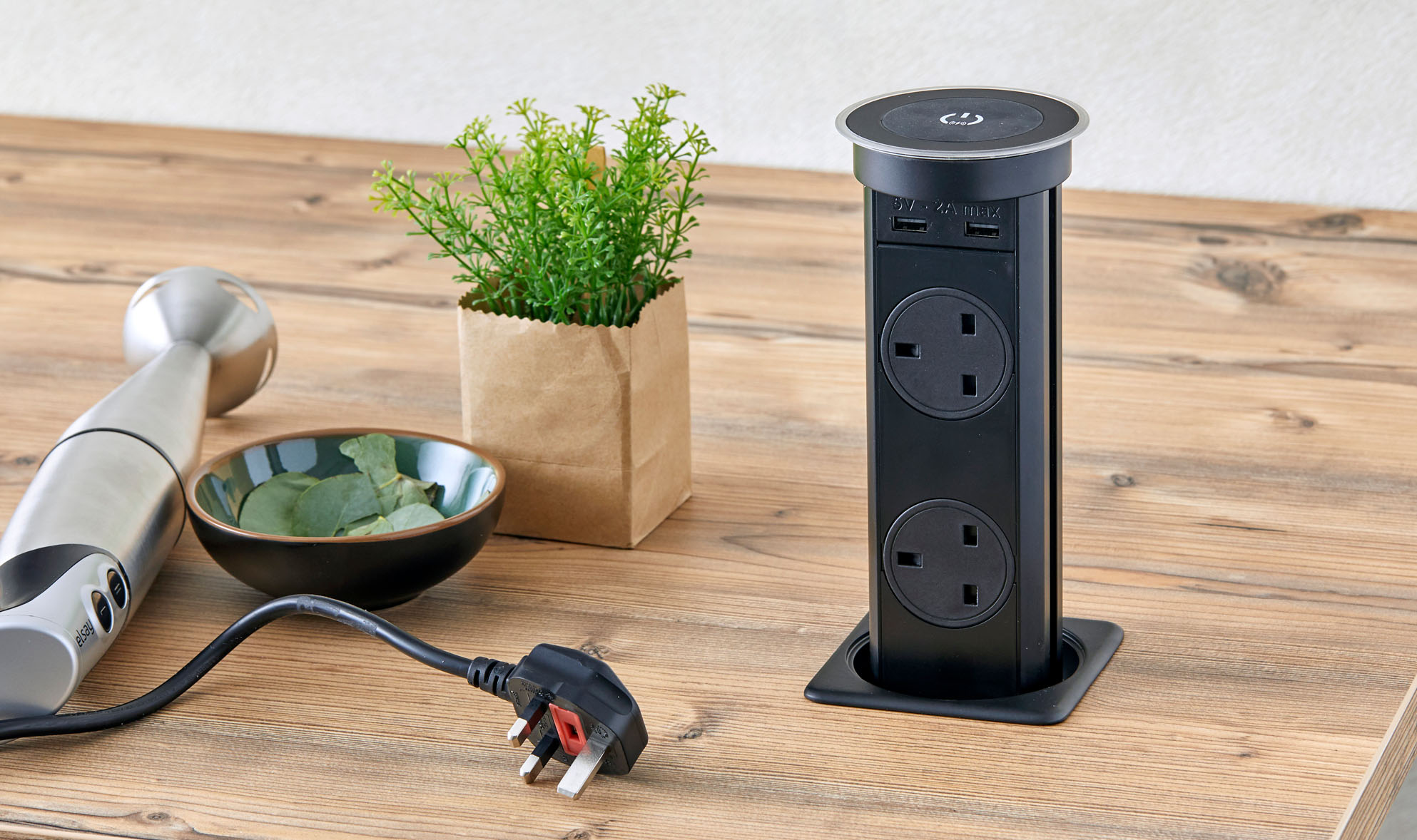 Worktop Power Safety for Motorised Kitchen Pop Up Sockets