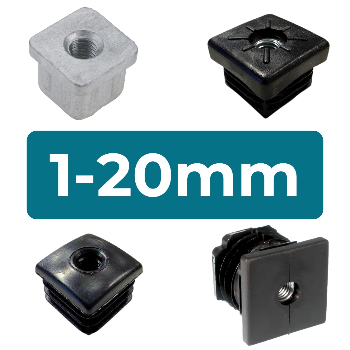 Threaded Tube Inserts | 1 - 20mm Box Section