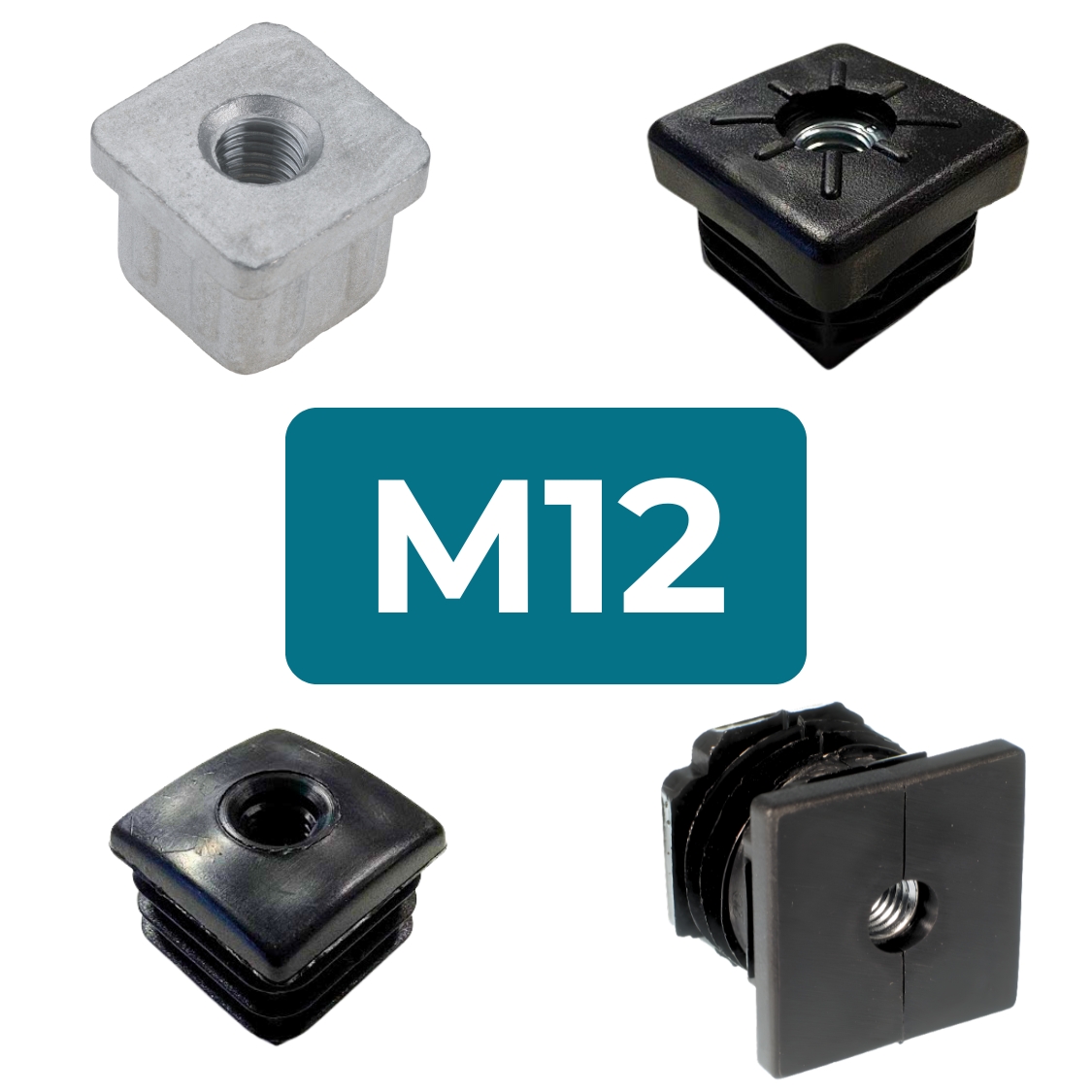 M12 Square Threaded Tube Inserts