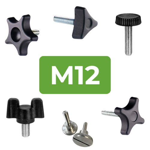 Male Handwheels & Knobs | M12 Threaded Options