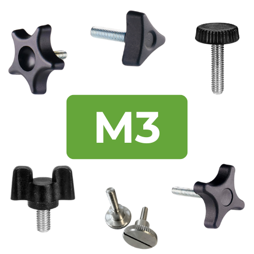Male Handwheels & Knobs | M3 Threaded Options