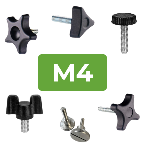 Male Handwheels & Knobs | M4 Threaded Options