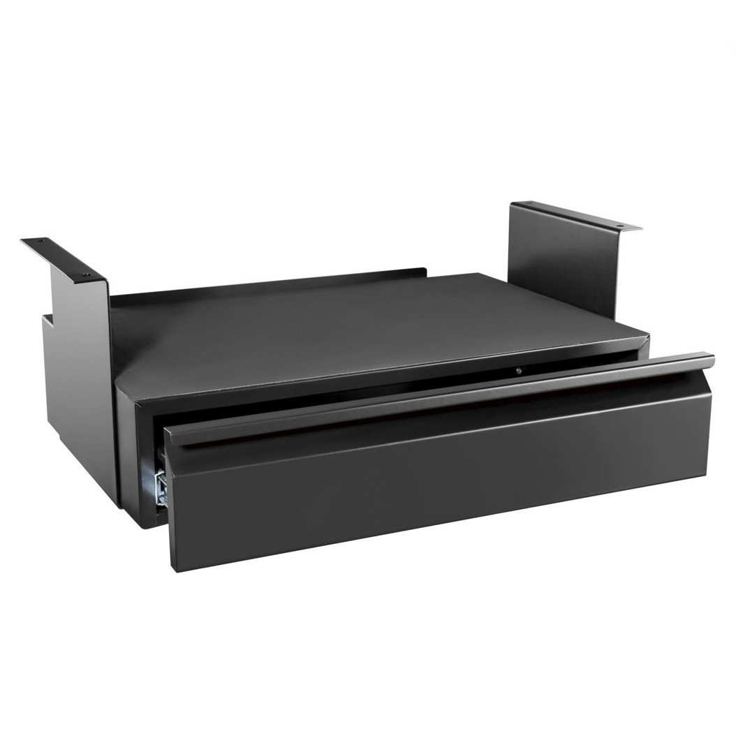 Under table clearance storage bins